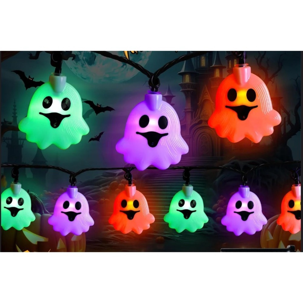 Recesky 70 LED 29 Ft  String Lights Ghost sz 2"x‎ 2"  Party decoration -NEW